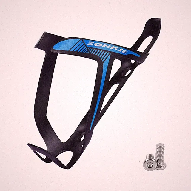 Bicycle Water Bottle Cage CNC Machined Aluminium Alloy (Blue) - Fits Most