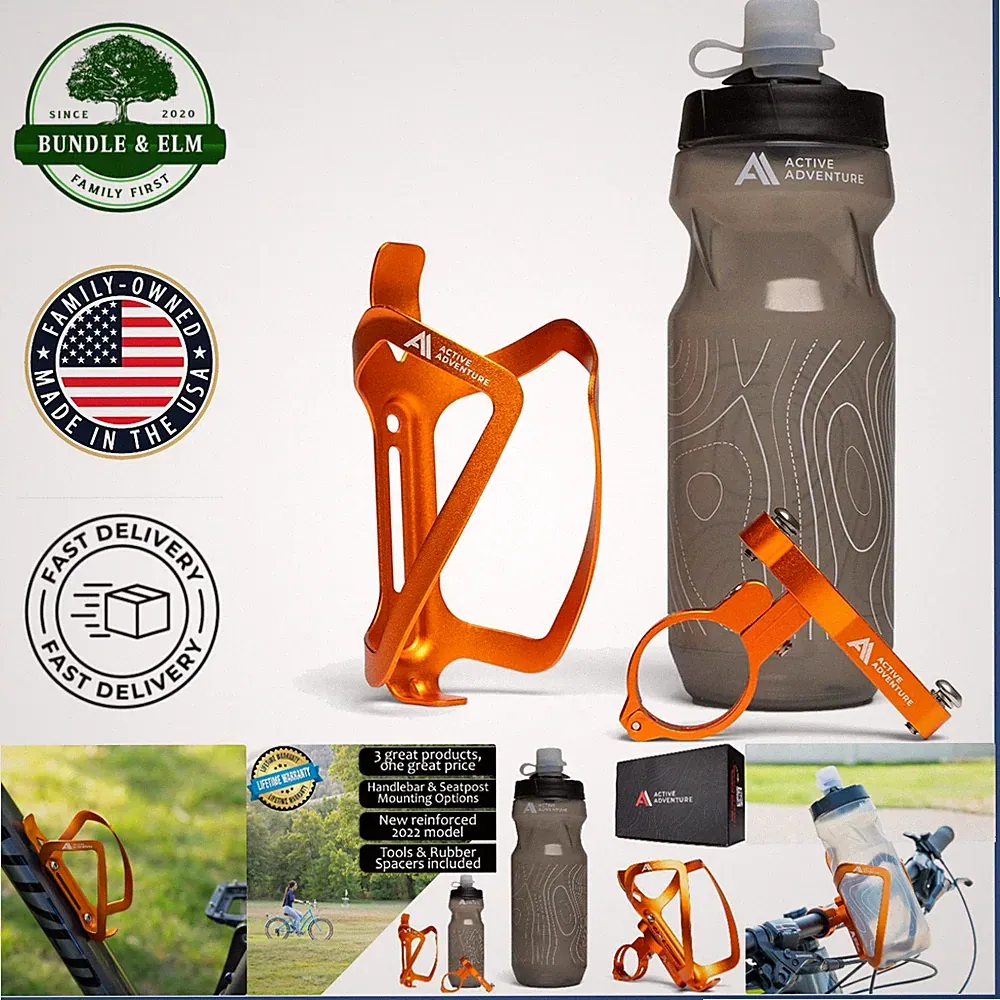 Bicycle Water Bottle Holder Set for Adults and Kids - Easy Installation Included