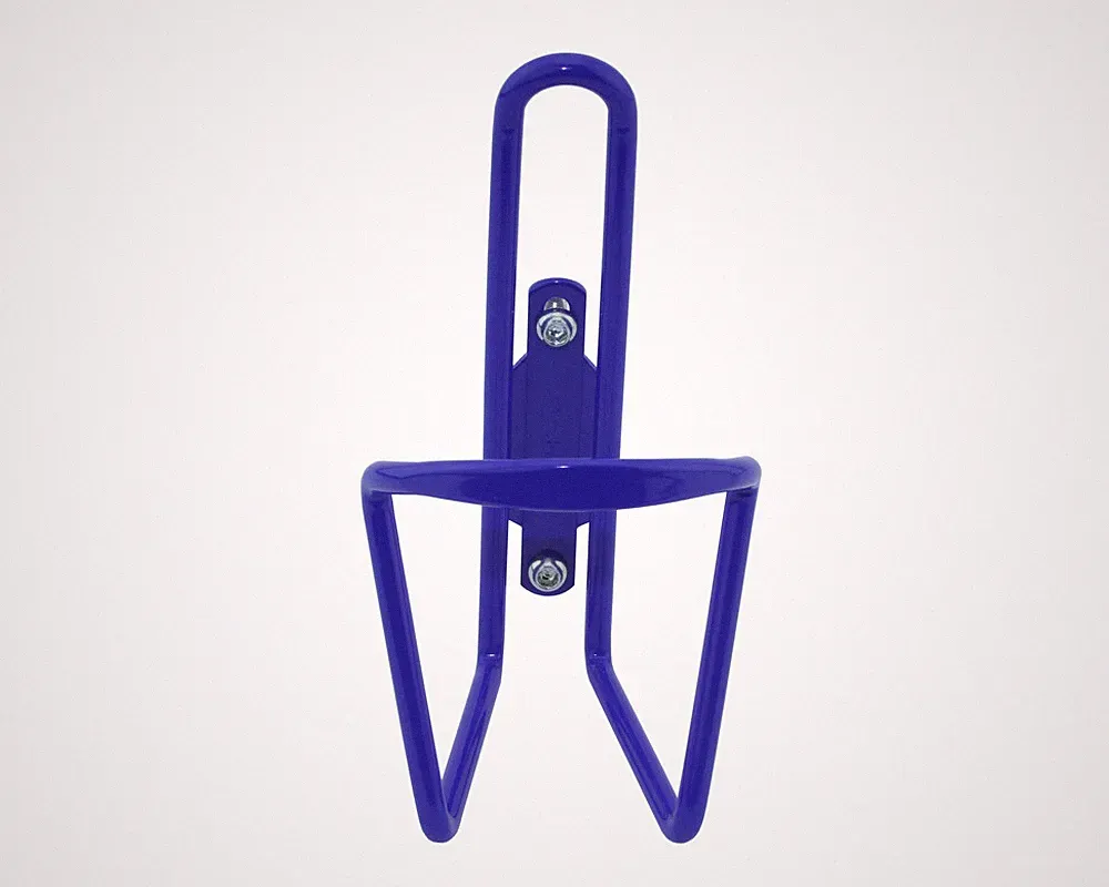 Blue Alloy Cage Water Bottle Holder Rack W/ BOLT Beach Cruiser, Mountain Bike.