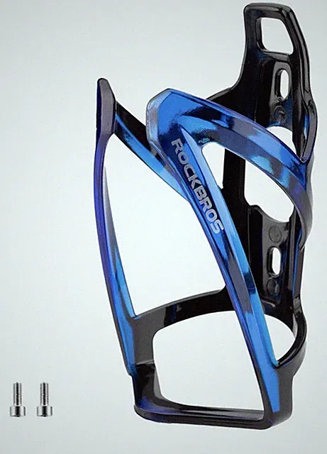 RockBros Blue Black Plastic Water Bottle Cage for Road Mountain BMX Bike
