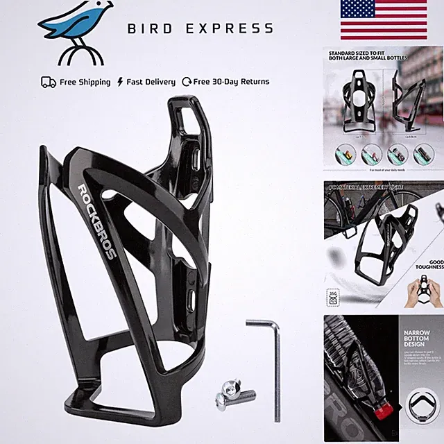 Secure & Lightweight Water Bottle Cage - Easy Install for Road & Mountain Bikes