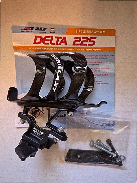 XLAB Delta 225 Gorilla XT Black Rear Bike Bottle Cage Mount ISM Adamo Triathlon